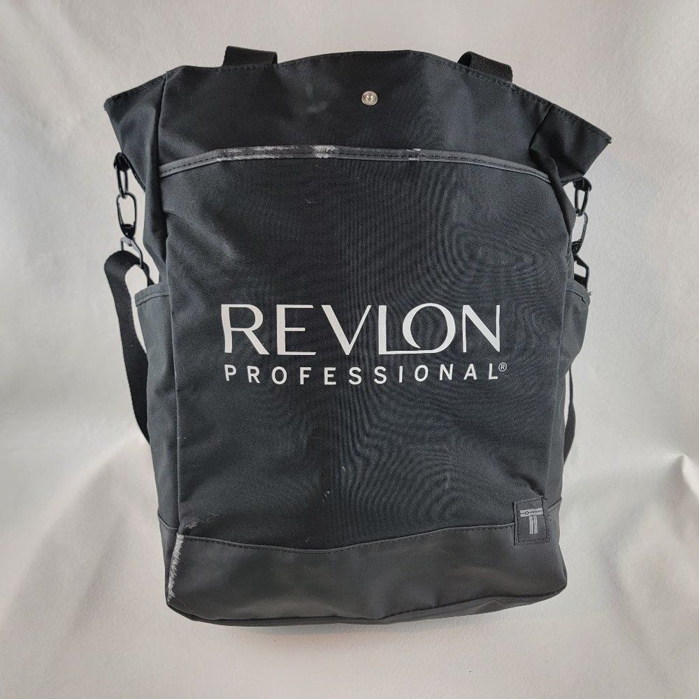 Revlon Professional Tranzip Day Commuter Bag Black Canvas Work Daily Straps Snap